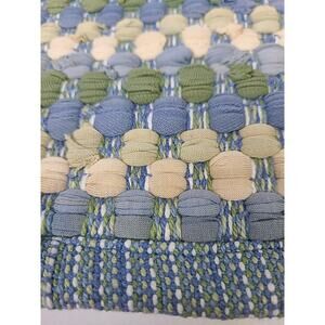 Set of 2 Woven Placements Sage Green Blue Beige Nwot New Thick High Quality